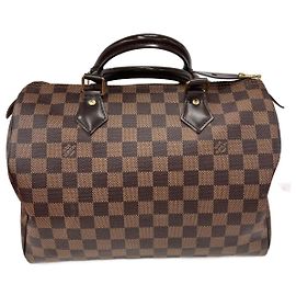 Bolsa Louis Vuitton Speedy 30 Damier Marrom Escuro Castanho escuro