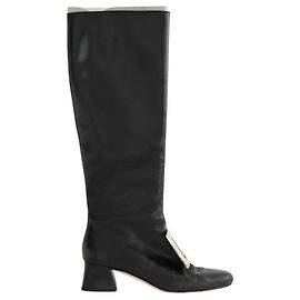 Roger Vivier Black leather boots Black