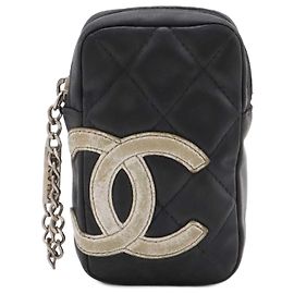 Chanel Leather Cigarette Case Black