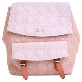 Dior Pink Large Bicolor Lambskin Cannage Stardust Backpack Pink