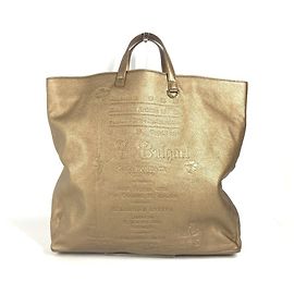 Bulgari Bvlgari Gold Leather Handbag Golden