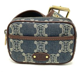 Céline Celine Macadam Denim Gürteltasche Blau