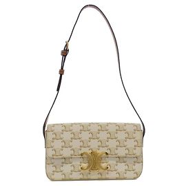 Céline Celine Claude Schultertasche Weiß
