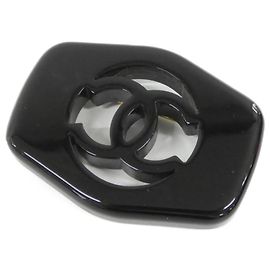 Broche preta Chanel Preto