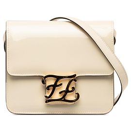 Bolsa de ombro Fendi Calligraphy Branco Cru