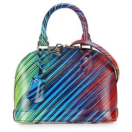 Louis Vuitton Epi Tropical Alma BB Handbag Blue Multiple colors