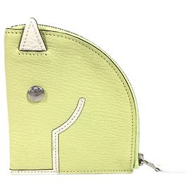 Hermès Hermes Chevre Leather Coin Purse in Yellow Yellow