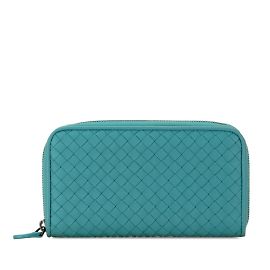 Bottega Veneta Emerald Green Leather Long Wallet Other