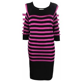 Abito a righe Jean Paul Gaultier nero e rosa Nero Rosa
