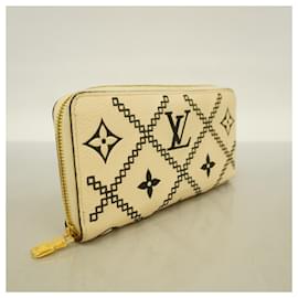 Louis Vuitton-Louis Vuitton Long Wallet Monogram Empreinte Zippy-Cream