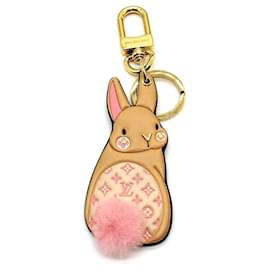 Louis Vuitton-Louis Vuitton Porto Clevanie Keyring-Brown,Pink