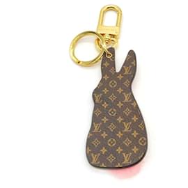 Louis Vuitton-Louis Vuitton Porto Clevanie Keyring-Brown,Pink
