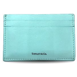 Tiffany & Co Tiffany Blue Leather Business Card Case Blue