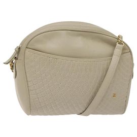 Sac à épaule BALLY en cuir beige doré Auth BA3408 Beige Doré