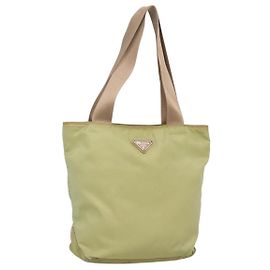 PRADA Tote Bag Nylon Hellgrün Auth 127872 Hellgrün