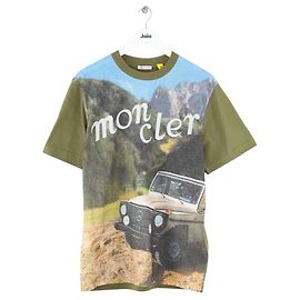 Moncler Camiseta de algodão caqui Caqui