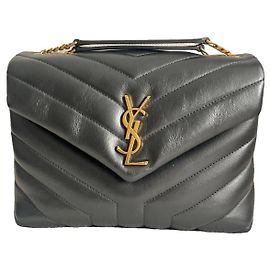 Yves Saint Laurent Loulou Small Black Quilted Leather Handbag Black