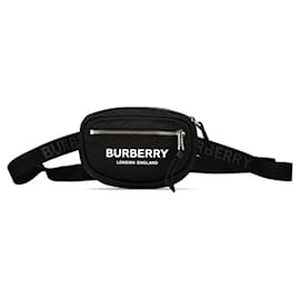 Burberry-Burberry Canon Logo Print Sling Bag-Black,White