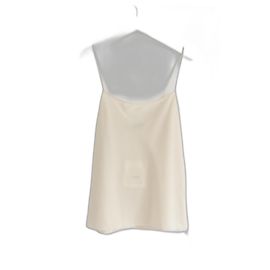 Top de tirantes de seda crema Biggins de The Row Crudo