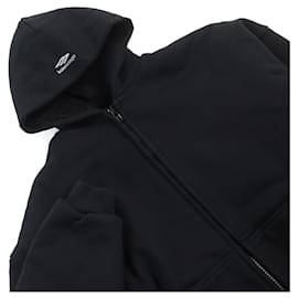 Balenciaga-Balenciaga Icon Hoodie Cotton Polyurethane-Black
