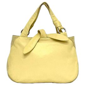 Sac à main en cuir suédé jaune Loewe Jaune