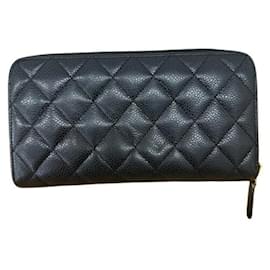 Chanel-Chanel Caviar Skin Long Wallet-Black