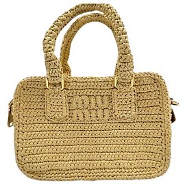Borsa a uncinetto Miu Miu 5BB123 Beige Beige