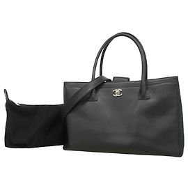 Chanel Executive Leather Tote Bag Black