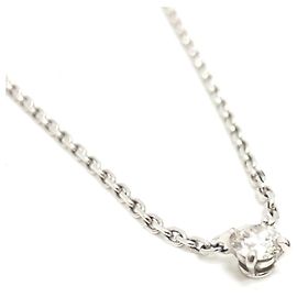 Cartier K18WG Love Support Diamant-Halskette Silber