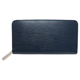 Louis Vuitton-LOUIS VUITTON ZIPPY ORGANIZER IN NAVY BLUE EPI LEATHER WALLET-Navy blue
