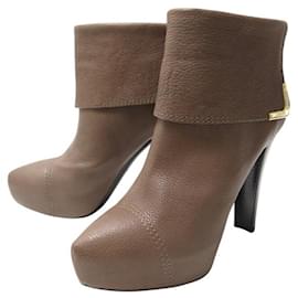 Louis Vuitton-NEW LOUIS VUITTON QUEEN BOOTS SIZE 39 HEEL BROWN LEATHER BOOTS-Brown
