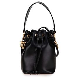 Borsa a secchiello in pelle Fendi Mon Tresor 2 in 1 Nero