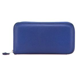 Hermès Hermes Azap Long Epsom Geldbörse Blau