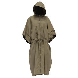Stella Mc Cartney  Stella Mccartney Blake Herringbone Parka Jacket in Olive Cotton Green Olive green