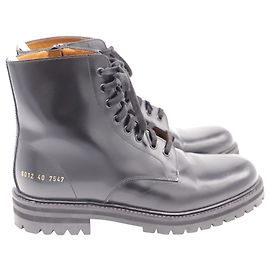 Autre Marque Stivali da combattimento con lacci Common Projects in pelle nera Nero