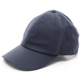 Christian Dior D-PLAYER Oblique Polyester-Baumwollmütze Blau