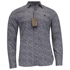 Burberry- Burberry Brit Printed Long Sleeve Shirt in Multicolor Cotton-Multiple colors