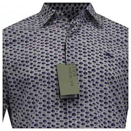 Burberry- Burberry Brit Printed Long Sleeve Shirt in Multicolor Cotton-Multiple colors