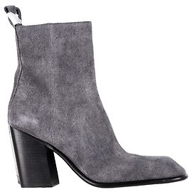 Alexander Wang Throttle Ankle Boots in Grey Suede Grey