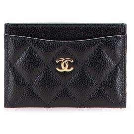 Chanel Classic Caviar Card Case Black