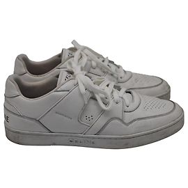 Céline Baskets Celine Homme CT-04 en cuir blanc Blanc Écru