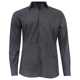 Camicia da smoking con bottoni Dolce & Gabbana in cotone nero Nero
