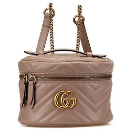 Gucci GG Marmont Leder-Rucksack Pink