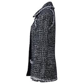 Chanel-Chanel Single-Breasted Tweed Blazer in Black Wool-Black