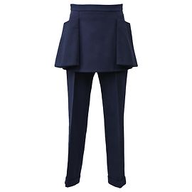 Calças retas Dior com saia em algodão azul marinho Azul Azul marinho