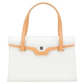 Givenchy-Givenchy 4G Logo Leather Handbag-White