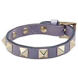 Valentino Garavani Valentino Rockstuds Lederarmband Lila