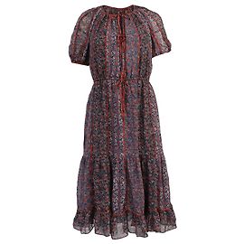 Robe midi imprimée Berenice en soie multicolore d'Ulla Johnson Multicolore