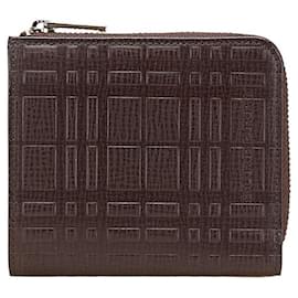 Burberry-Burberry Nova Check Leather Bifold Wallet Key Case-Metallic,Bronze