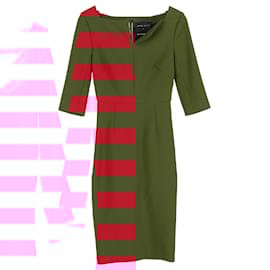 Roland Mouret-Roland Mouret Crepe Midi Dress in Red Viscose-Red